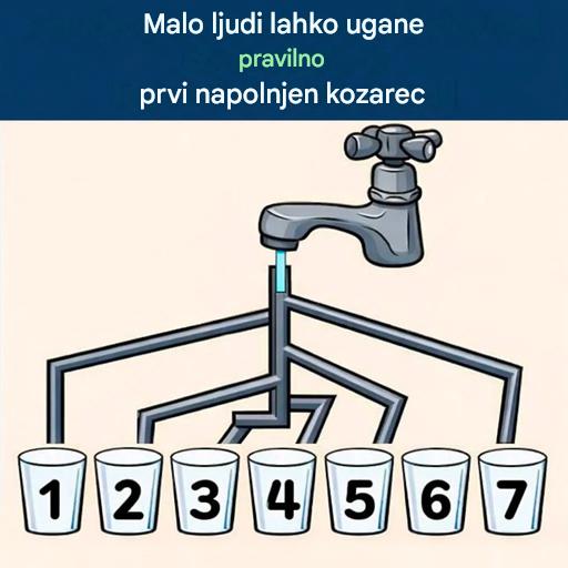 Uganka: Kateri kozarec se bo prvi napolnil?