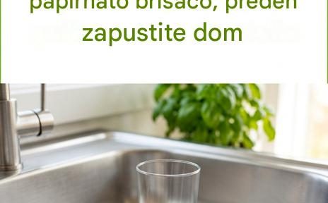 Malo znani trik za miren odhod: kozarec in papirnate brisače v umivalniku