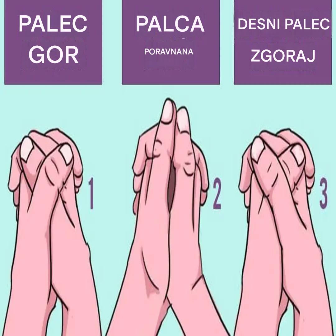 Način, kako prekrižaš prste, kaže, kakšen človek si.