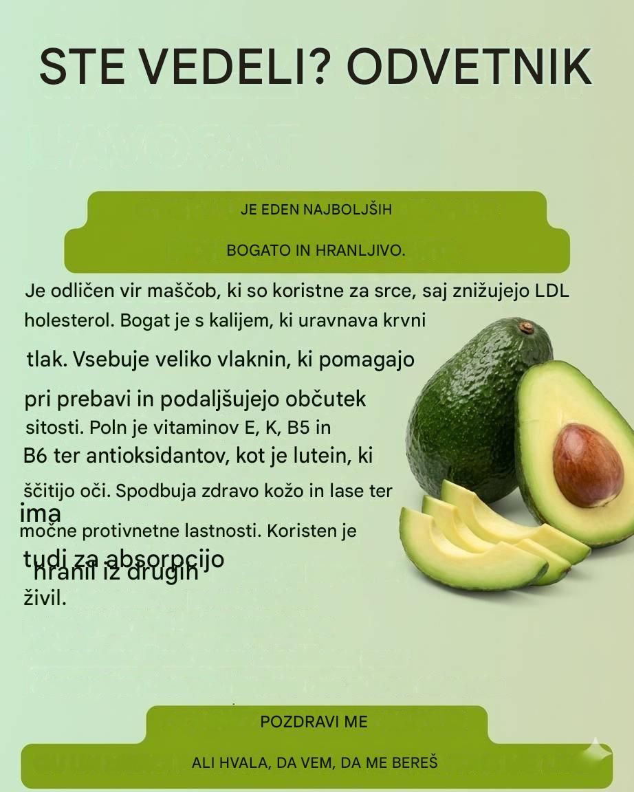 Avokado in njegove zdravstvene koristi
