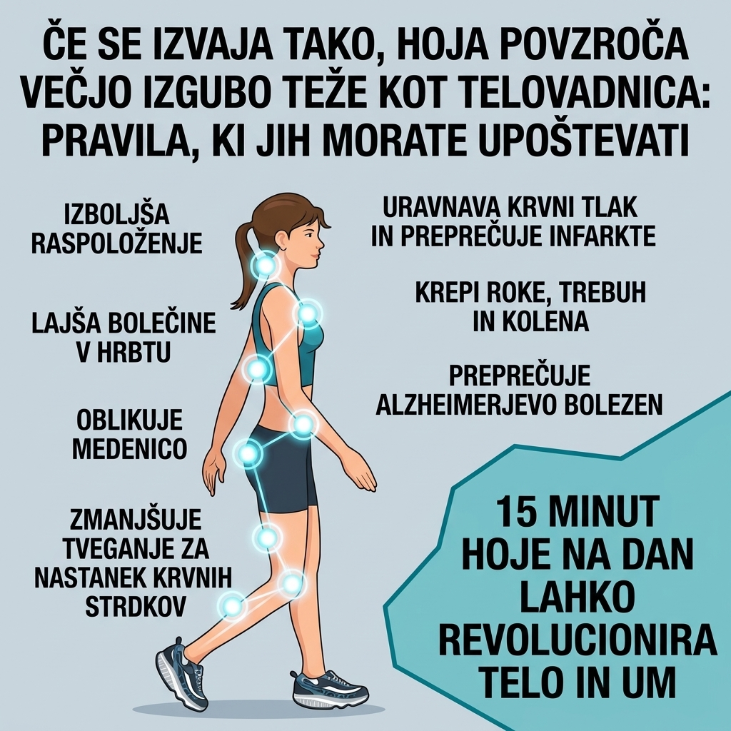 15 minut hoje na dan lahko drastično spremeni vaše telo in zdravje.