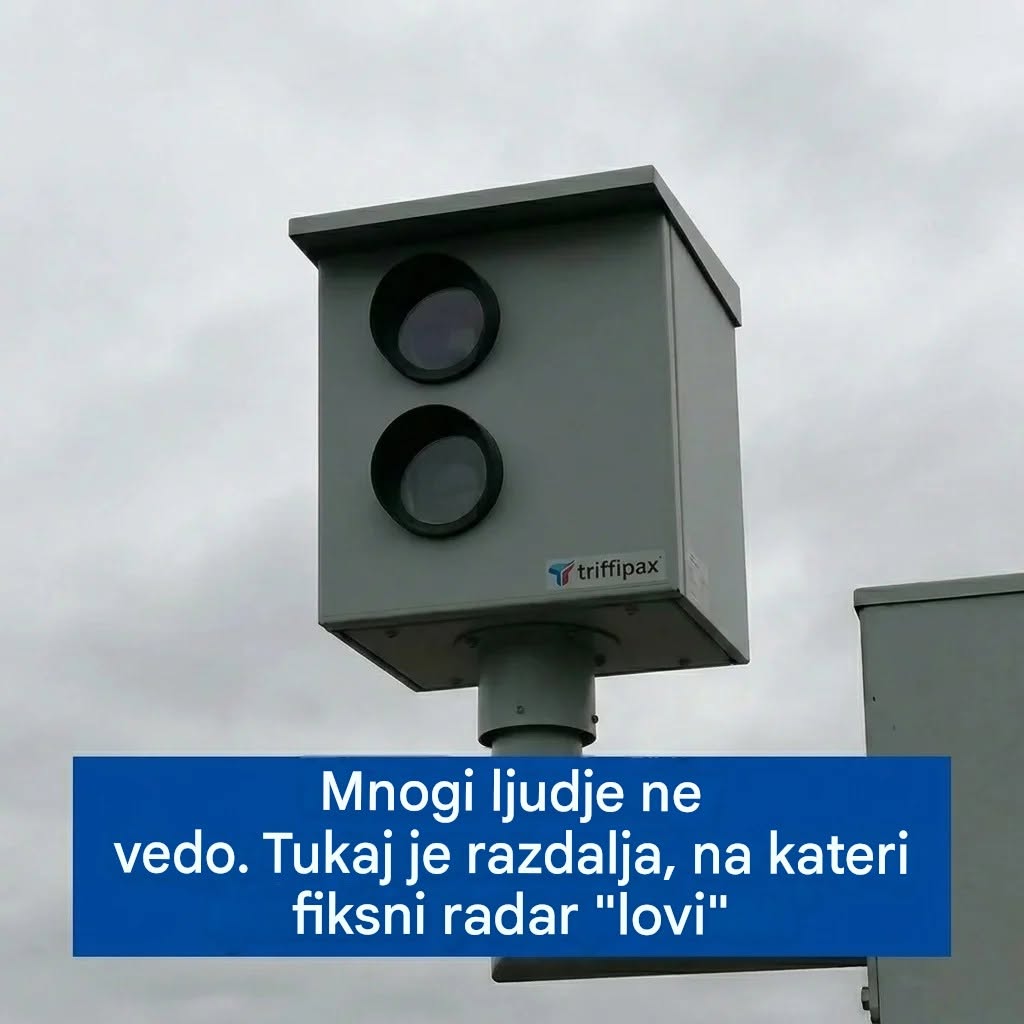 Tukaj je razdalja, na kateri fiksni radar “lovi”