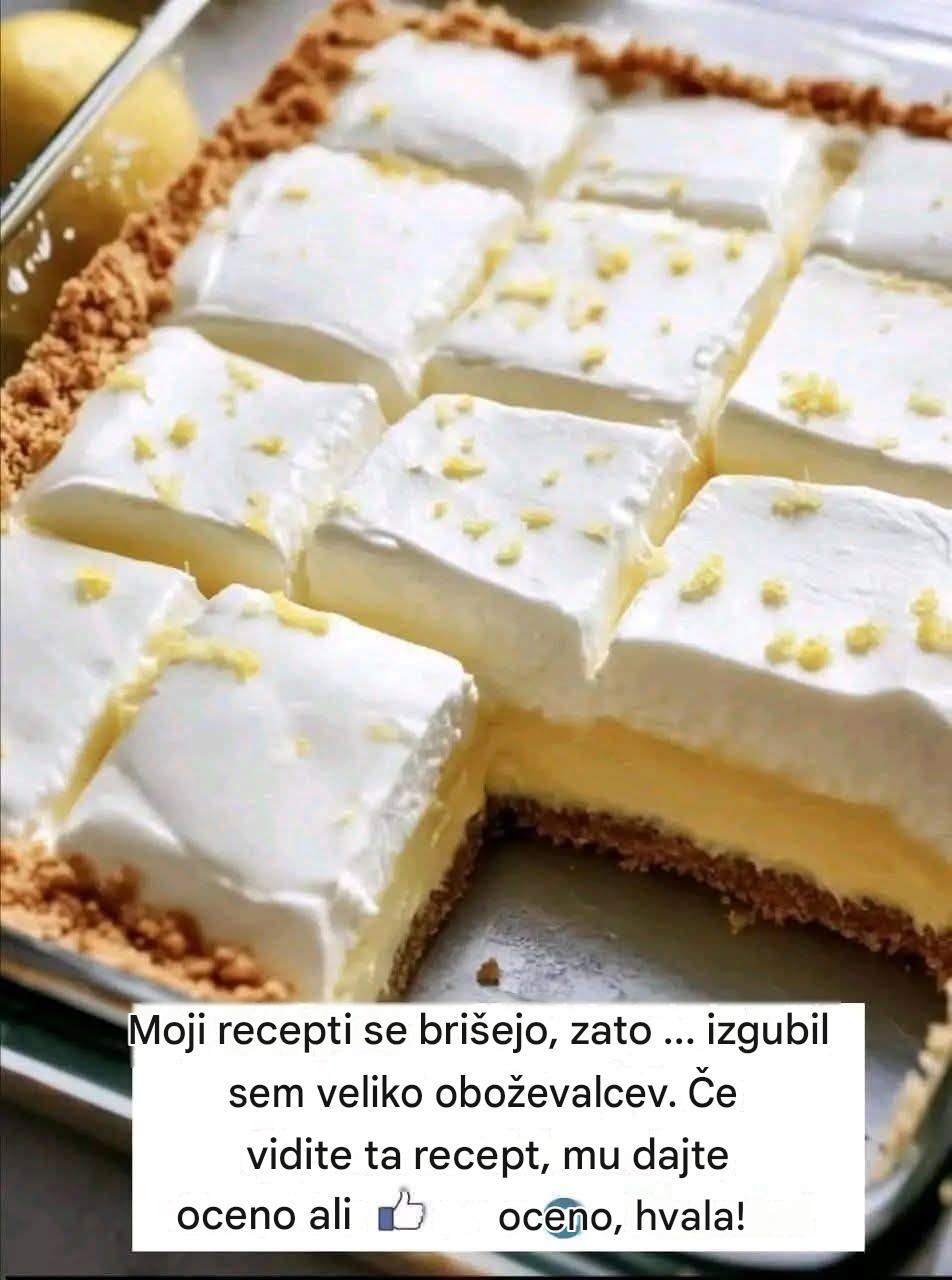 Enostavna limonina sladica iz ledenega lončka