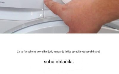 10 od 10 pralnih strojev suši, vendar le malo ljudi ve za to funkcijo.