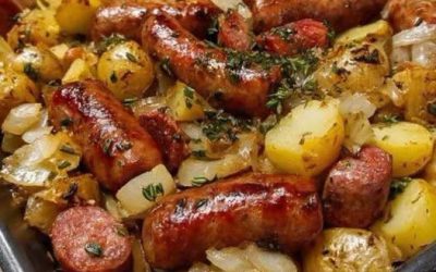 Slana poljska klobasa s kislim zeljem in krompirjem