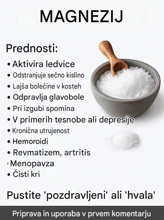 Zakaj bi morali jemati magnezij vsak dan: koristi, uporaba in vpliv na zdravje